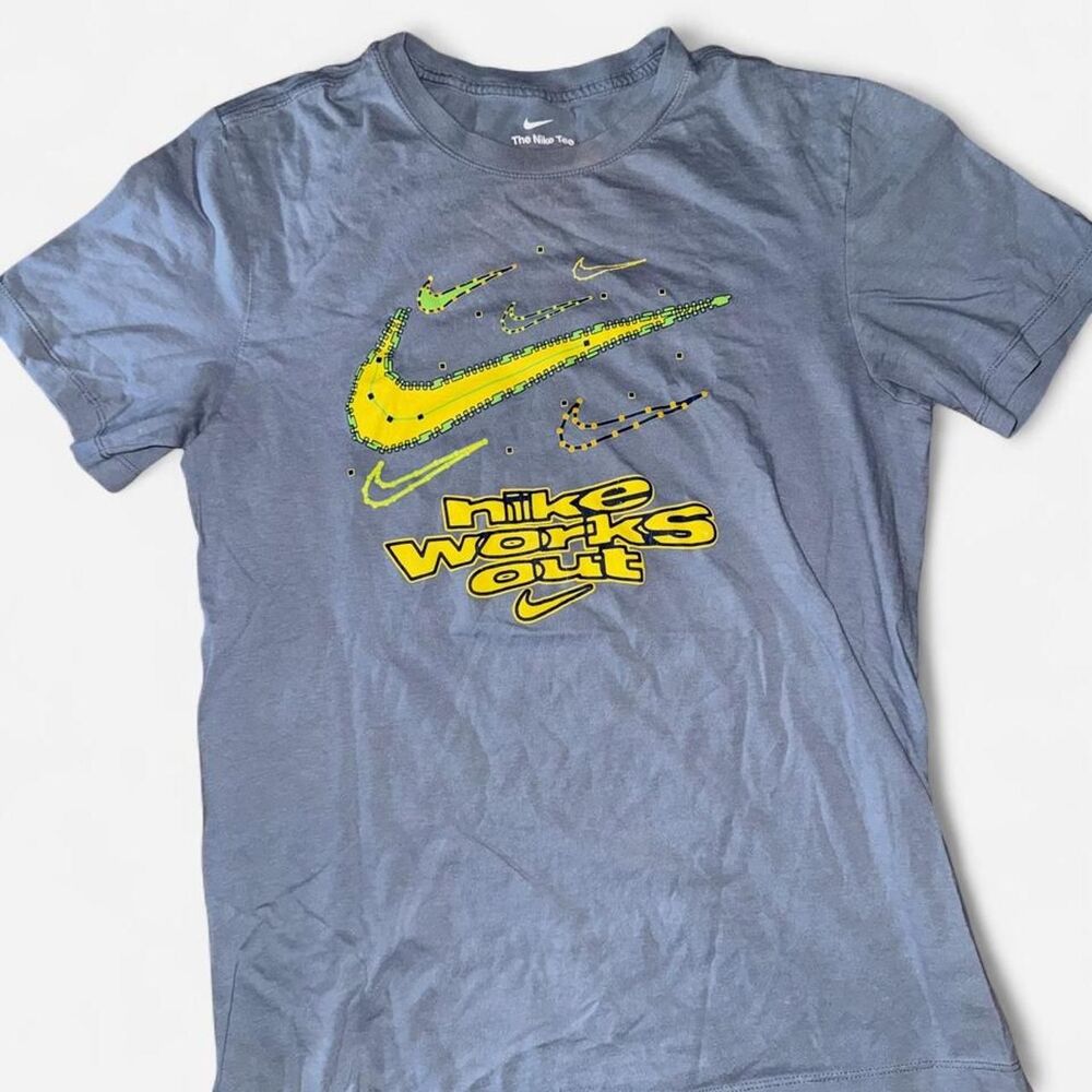Nike Men's Blue-ish Grey T-shirt